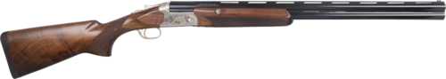 Tristar Trinity Deluxe Break Action Over/Under Shotgun 12 Gauge 3" Chamber 28" Barrel Round Capacity Turkish Walnut Stock Silver And Blued Finish