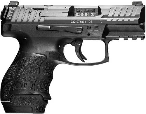 Heckler & Koch VP9SK Sub-Compact Semi-Automatic Pistol 9mm Luger 3.39" Barrel (1)-12Rd & (1)-15Rd Magazines Fixed Sights Black Polymer Finish