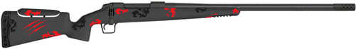 <span style="font-weight:bolder; ">Fierce</span> <span style="font-weight:bolder; ">Firearms</span> Carbon Rival FP 7mm PRC 3+1 Capacity (Hinged Floor Plate) 22" C3 Fiber Black Steel Rec Blood Red Camo Stock with Adj. Cheek Piece Radial TI Muzzle Brake Bix & Andy Trigger