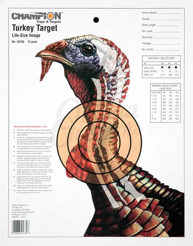 Champion Traps & Targets Life-Size Practice Turkey 12/Pack 45780