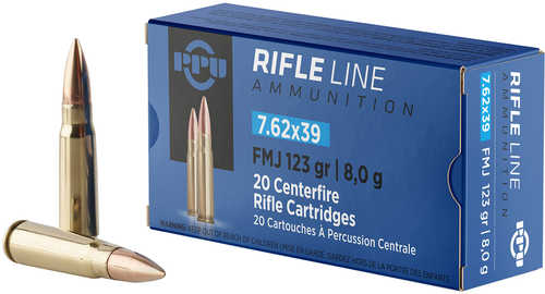 PPU 7.62x39mm 123 gr Full Metal Jacket (FMJ) Ammo 840 Rounds (Sold by Case)