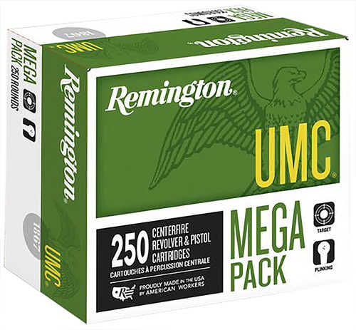 Remington UMC Mega Pack<span style="font-weight:bolder; "> 38</span> <span style="font-weight:bolder; ">Special</span> 130 gr Full Metal Jacket (FMJ) Ammo 250 Round Box