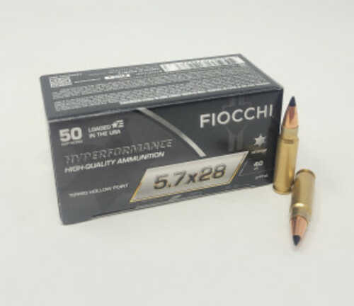Fiocchi Hyperformance 5.7x28mm 40 gr Tipped Hollow Point (THP) Ammo 50 Round Box
