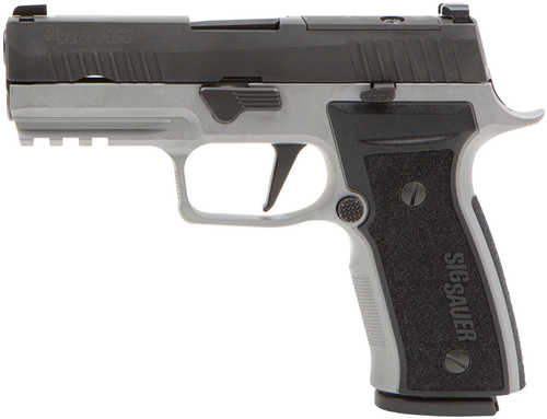Sig Sauer P320 Semi-Automatic Pistol 9mm Luger 3.9" Barrel (2)-17Rd Magazines Black Nitron Slide Titanium Cerakote AXG Grips Stainless Finish