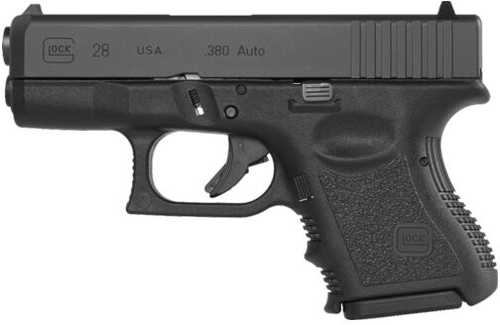 Glock G28 Safe Action Semi-Automatic Pistol .380 ACP 3.46" Barrel (2)-10Rd Magazines Fixed Sights Black Polymer Finish