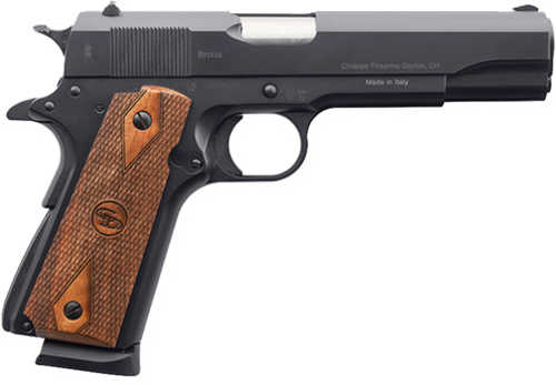 Charles Daly 1911 Single Action Semi-Automatic Pistol 9mm Luger 5" Barrel (1)-10Rd Magazine Diamond Checkered Walnut w/ CD Logo Grips Black Finish