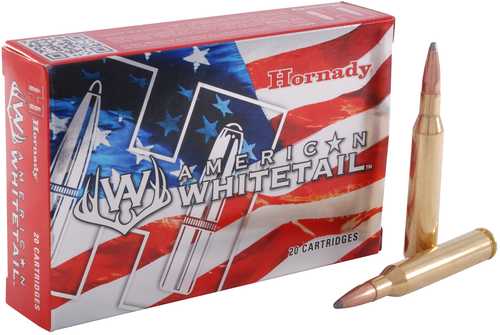 Hornady <span style="font-weight:bolder; ">American</span> <span style="font-weight:bolder; ">Whitetail</span> 25-06 Rem 117 gr 2990 fps InterLock Boat-Tail Soft Point Ammo 20 Round Box