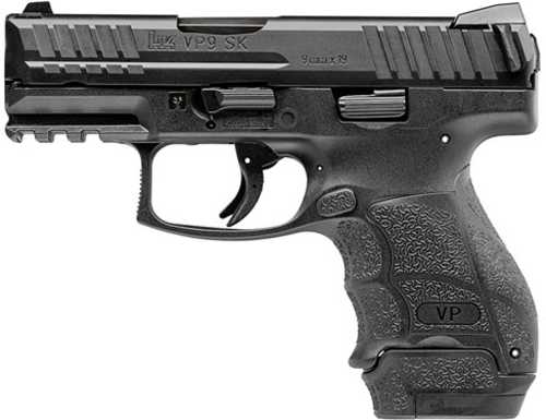 Heckler & Koch VP9SK Striker Fired Semi-Automatic Pistol 9mm Luger 3.4" Barrel (1)-15Rd & (2)-12Rd Magazines Black Polymer Finish