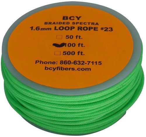 BCY Inc. BCY Size 23 Loop Rope Neon Green 100 ft.