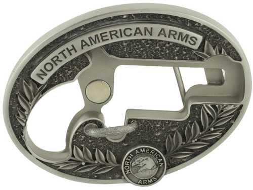 North American Arms Long Rifle Ova Ornate Belt Buckle For 1 1/8 only Secure Clip Release Fits Belts 1" to