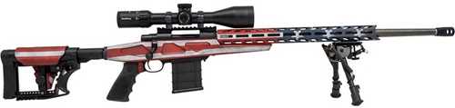 Howa M1500 APC American Flag Bolt Action Rifle 6.5 Creedmoor 24" Barrel (1)-10Rd Magazine Aluminum Chassis Stock Red White And Blue Cerakote Finish