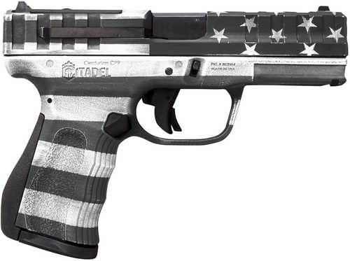 Citadel Centurion Semi-Automatic Pistol 9mm Luger 4" Barrel (1)-14Rd Magazine American Flag Gray Cerakote Finish