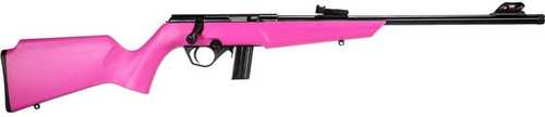 Rossi RB22 Compact Bolt Acion Rifle .22 Long 16.5" Barrel (1)-10Rd Magazine Adjustable Sights Pink Monte Carlo Stock Matte Black Finish