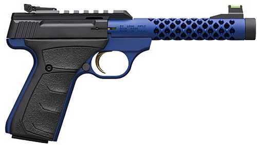 Browning Buck Mark Plus Vision Semi-Automatic Pistol .22 Long Rifle 5.5" Barrel (1)-10Rd Magazine Rubber Grips Black And Blue Finish