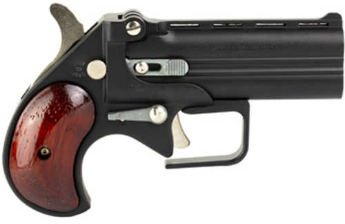 Old West Big Bore Derringer .38 Special 3.5" Barrel 2 Round Capacity Fixed Sights Rosewood Grips Matte Black Finish