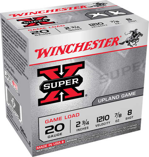 20 Gauge 250 Rounds Ammunition Winchester 2 3/4" 7/8 oz Lead #8