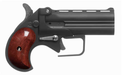 Old West Big Bore Derringer 9mm Luger 3.5" Barrel 2 Round Capacity Fixed Sights Rosewood Grips Matte Black Finish