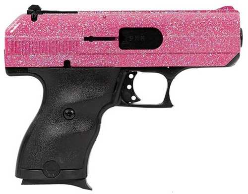 Hi-Point C-9 Semi-Automatic Pistol 9mm Luger 3.5" Barrel (1)-8Rd Magazine Black Polymer Grips Pink Sparkle Cerakote Finish