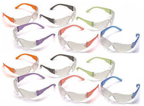 Pyramex Safety Products Clear Lens Multi Color Frames Mini Intruder, Package of 12