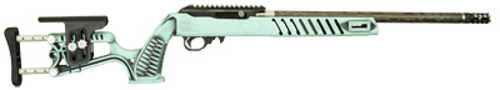 Black Rain Ordnance Professional Semi-Automatic Rifle .22 Long 18.5" Barrel (1)-10Rd Magazine Tiffany Blue Battleworn Cerakote Finish