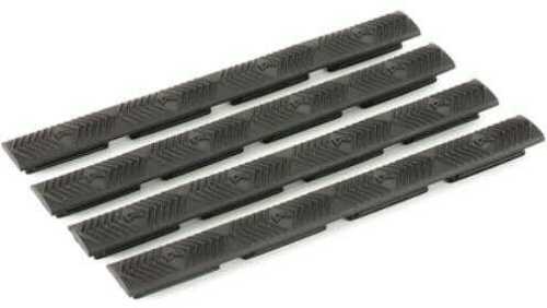 Ergo Grip M-LOK WedgeLok Rail Covers 6 1/4"X5/8" Slot Black Finish 4332-4Pk-Bk