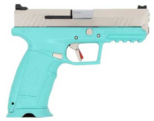 Tisas PX-9 Semi-Automatic Pistol 9mm Luger 4.1" Barrel (1)-18Rd & (1)-20Rd Magazines Satin Nickel Slide & Controls Blued Polymer Finish