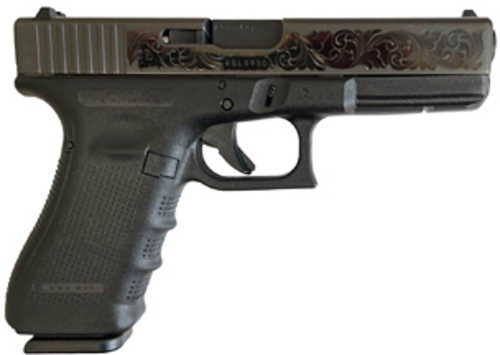 Glock G17 Gen4 Semi-Automatic Pistol 9mm Luger 4.49" Barrel (3)-17Rd Magazines Polished Armory Grade Enraved Slide Black Finish