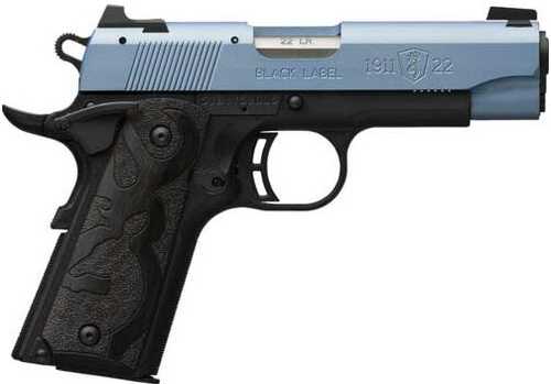 Browning 1911-22 Black Label Semi-Automatic Pistol .22 Long Rifle 3.58" Barrel (1)-10Rd Magazine Polar Blue Cerakote Slide Black Finish