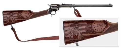 Heritage Rough Rider Rancher Carbine Single Action Revolver .22 Long Rifle 16.125" Barrel 6 Round Capacity Engraved Walnut Stock Black Oxide Finish