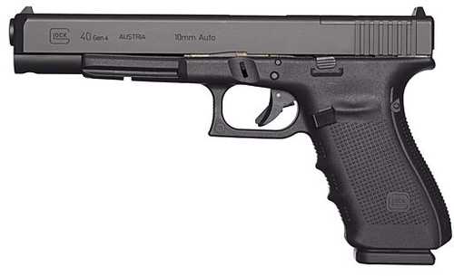 Used Glock 40 MOS Gen4 Semi-Automatic Pistol 10mm Auto 6" Barrel (3)-15Rd Magazines Black Polymer Finish Rebuilt