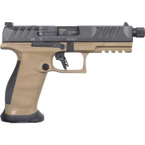 Walther Arms PDP PRO SD Compact Semi-Automatic Pistol 9mm Luger 4.6" Barrel (3)-18Rd Magazines Matte Black Slide Flat Dark Earth Finish