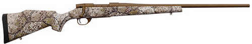 Click to see larger image. Weatherby Vanguard Badlands Bolt Action Rifle .350 Legend 20" Barrel 3 Round Capacity Badlands Approach Camo Stock Burnt Bronze Cerakote Finish