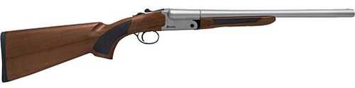 Citadel Boss SS Coach Break Open Side By Side Shotgun 12 Gauge 3" Chamber 18.5" Barrel 2 Round Capacity Walnut Stock Nickel Finish