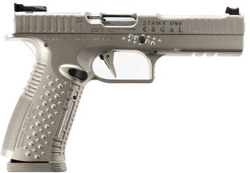 American Precision Strike One Ergal Semi-Automatic Pistol 9mm Luger 5" Barrel (2)-10Rd Magazines Silver Brushed Finish