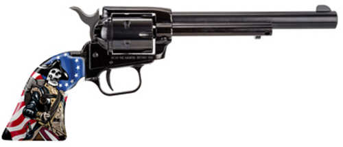 Heritage Rough Rider Single Action Revolver .22 Long Rifle 6.5" Barrel 6 Round Capacity Custom Red/White/Blue Skeleton Grips Blued Finish