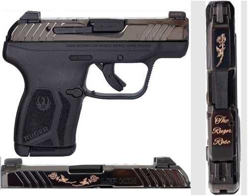 Ruger LCP Max Semi-Automatic Pistol .380 ACP 2.8" Barrel (1)-10Rd Magazine Engraved Ruger Rose Slide Black Finish