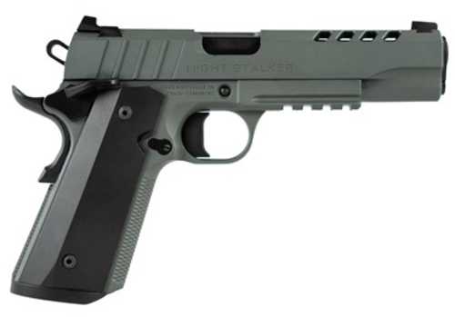 Tisas 1911 Night Stalker Semi-Automatic Pistol .45 ACP 5" Barrel (2)-8Rd Magazines Platinum Grey Cerakote Finish