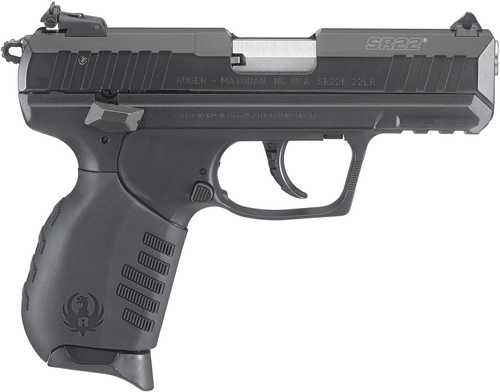 Ruger SR22 Semi-Automatic Pistol .22 Long Rifle 3.5" Barrel (2)-10Rd Magazines Black Polymer Finish