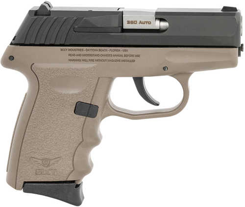 SCCY CPX-3 380 ACP 2.96" Barrel 10 Round Black Slide Flat Dark Earth Frame No Safety