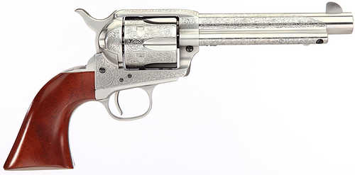 Taylor's & Company 1873 Cattleman Single Action Revolver .45 Colt 5.5" Barrel 6 Round Capacity Walnut Grips Taylor Polished White Floral Engraved Steel Finish