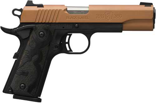 Click to see larger image. Browning 1911-380 Black Label Semi-Automatic Pistol .380 ACP 4.25" Barrel (1)-8Rd Magazine Copper Cerakote Slide Matte Black Finish