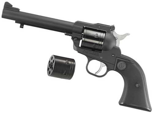 Ruger Super Wrangler Single Action Revolver .22 Long Rifle/.22 WMR 5.5" Barrel 6 Round Capacity Checkered Synthetic Grips Black Cerakote Finish