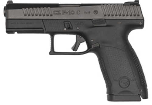 Click to see larger image. CZ-USA P-10C Compact Semi-Automatic Pistol 9mm Luger 4" Barrel (1)-10Rd Magazine 3 Dot Sights Black Polymer Finish