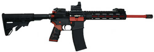 Tippmann Arms M4-22 Redline Semi-Automatic AR Rifle .22 Long Rifle 16" Barrel (1)-25Rd Magazine M4 Collapsible Stock Black With Red Accents Finish