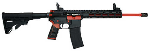Tippmann Arms M4-22 Redline Semi-Automatic Rifle .22 Long Rifle 16" Barrel (1)-25Rd Magazine M4 Collapsible Stock Red Accents With Black Finish