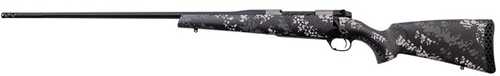 Weatherby Mark V Backcountry Ti 2.0 Left Handed Bolt Action Rifle .280 Ackley 24" Threaded Barrel 4 Round Capacity Drilled & Tapped Gray And White Carbon Fiber Camouflage Stock Graphite Black Cerakote Finish