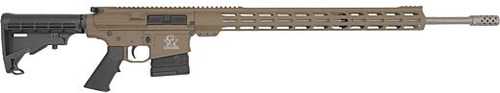 GLFA AR-10 Semi-Automatic Rifle .243 Winchester 24" Barrel (1)-5Rd Magazine Black Synthetic Stock Flat Dark Earth Finish