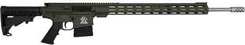 GLFA AR-10 Semi-Automatic Rifle .243 Winchester 24" Barrel (1)-5Rd Magazine Synthetic Stock OD Green Cerakote Finish