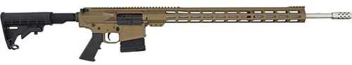 GLFA AR-10 Semi-Automatic Rifle .243 Winchester 24" Barrel (1)-5Rd Magazine Synthetic Stock Bronze Finish