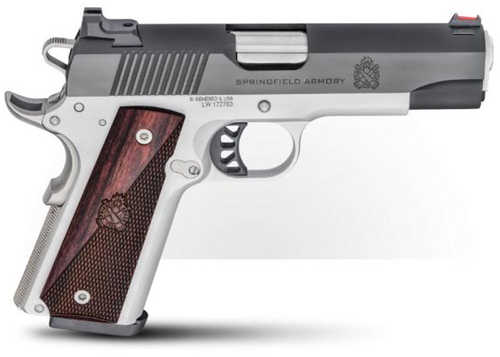 Springfield Armory 1911 Ronin Operator Semi-Automatic Pistol .45 ACP 4.25" Barrel (1)-7Rd Magazine Checkered Cocobolo Grips Black Slide Stainless Finish